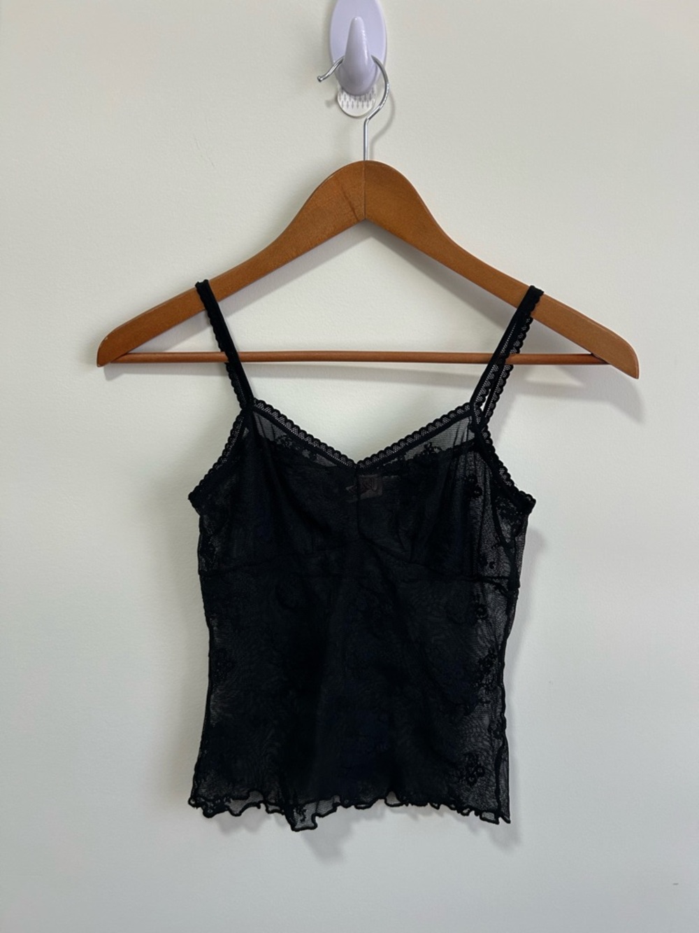 VINTAGE Versailles Black Lace Cami